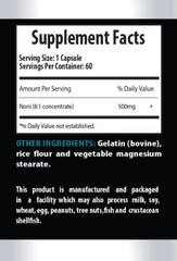 Morinda Citrifolia – NONI EXTRACT 500mg – Tremendous Anti Oxidative Potential 3B