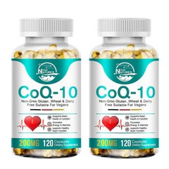 CoQ10 Coenzyme Q-10 Coenzyme 200mg Capsules BIOPERINE Antioxidant Heart Energy