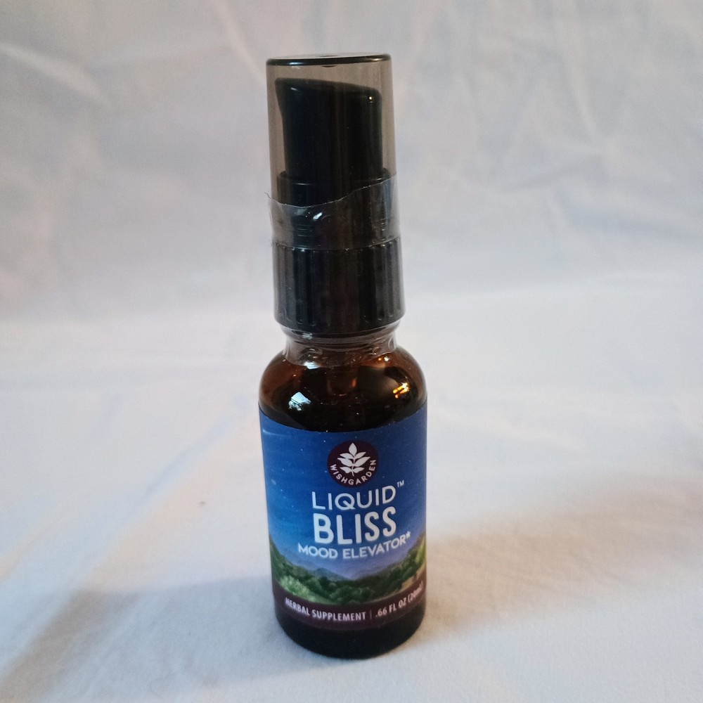 WishGarden Herbs Liquid Bliss Mood Elevator 0.66 Fl oz Pump (Exp. 12/2027)