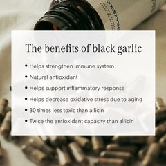Aged Black Garlic Capsules – Garlic Pills for High Blood Pressure and
