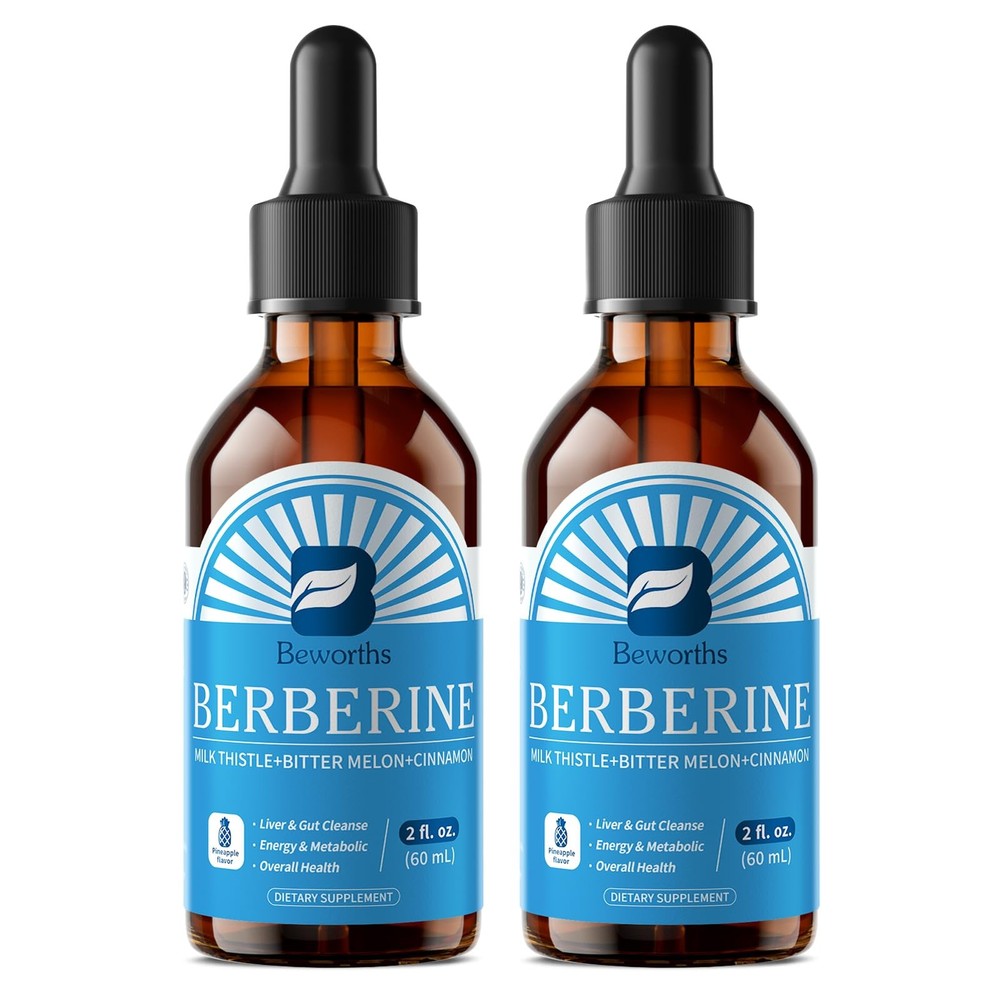 B BEWORTHS 2Pack Berberine Supplement – Berberine HCL with Ceylon Cinnamon Su…