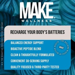 Make Wellness Energized Balanced Energy & Focus Drink Mix Raspberry 30 Servings