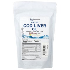 2 X Micro Ingredients, Arctic Cod Liver Oil, Lemon, 360 Softgels (666 mg per So