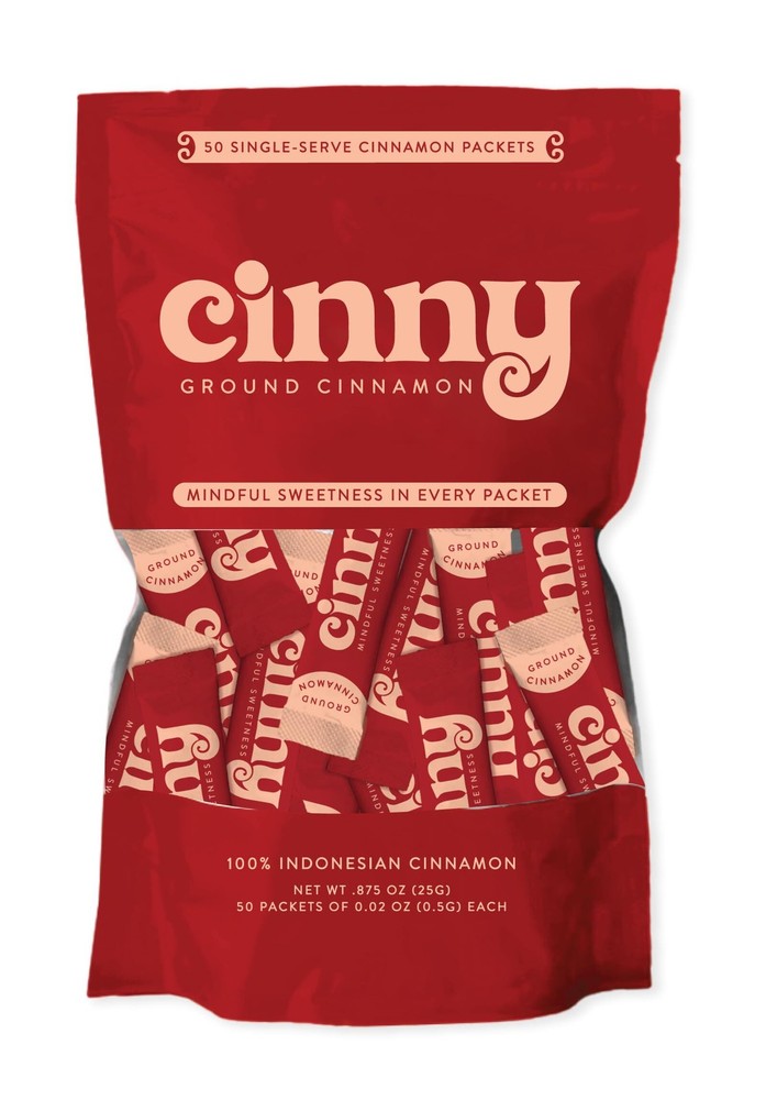 CINNY, 50 Single-Serve Packets Ground Cinnamon – .02 oz Packets of Pure, Ethical