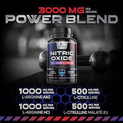 Nitric Oxide Booster Extra Strength – L-Arginine & Citrulline – 60 Capsules
