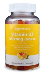 Amazon Basics Vitamin D3 2000 IU Gummies, Orange, Lemon 160 count (Pack of 1)