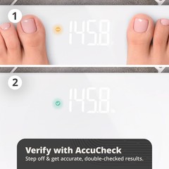 Digital Bathroom Scale – High-Precision Body Weight Scale, 400 lb Capacity, Back