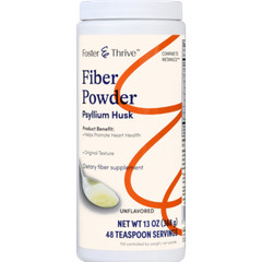 Foster & Thrive Fiber Powder Psyllium Husk Supplement Unflavored 48 Doses13 oz