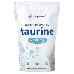 2 X Micro Ingredients, Pure Taurine, Unflavored, 2.2 lb (1 kg)
