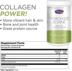 LifeFlo Hydrolyzed Bovine Collagen, Grass Fed | 12.7oz for Vibrant Skin & Joints