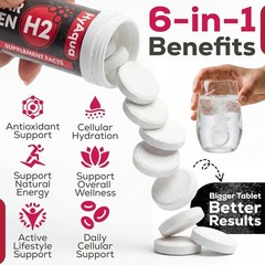 Hydrogen Water Tablets with Magnesium – 12 PPM Molecular Hydrogen Tablets for Dr