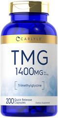 TMG Supplement 1400mg | 200 Caplets | Trimethylglycine | Non-GMO | by Carlyle