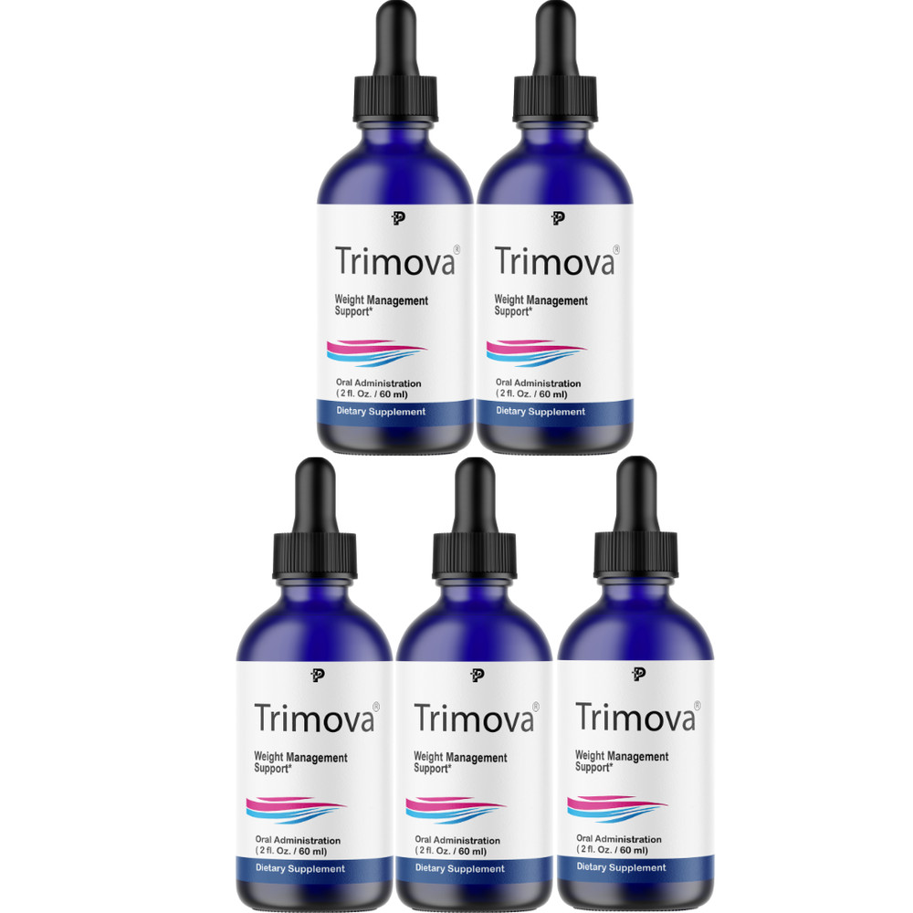 Trimova Drops – Weight Management Support Liquid, Fat Burning – 5 Bottles