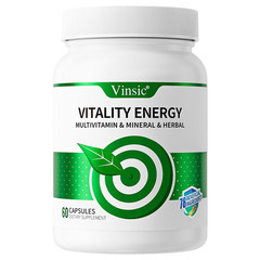 Vinsic Energy Capsules: 60 Count with Reishi,D-Ribose & Plant-Based Antioxidants