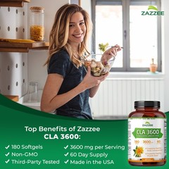 CLA 2000 mg 180 Softgels Conjugated Linoleic Acid Pure Weight Loss Fat Burner