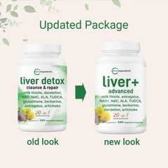 Liver Advanced+, 240 Veggie Capsules | 20in1 Complex with Milk Thistle, Dande…