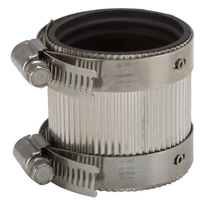 ProSource NHC-150 Coupling, 1-1/2 in, Cast Iron, Plastic and Steel Drain Pipes,