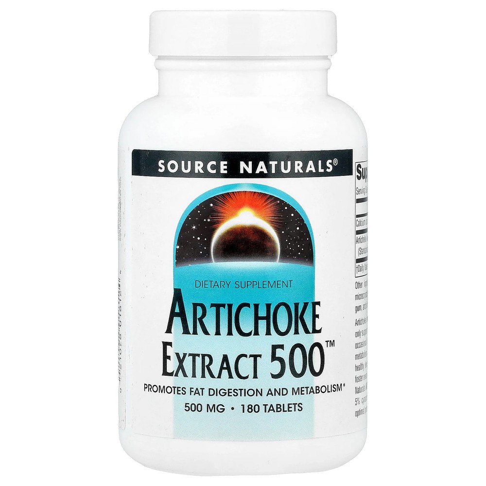 2 X Source Naturals, Artichoke Extract 500�, 180 Tablets