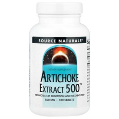 2 X Source Naturals, Artichoke Extract 500�, 180 Tablets