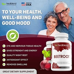 Beet Root Capsules – Beetroot Powder Supports, 1300mg per serving, Vegan Non-GMO