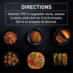 Plant-Based Meat Substitute, Unflavored Pea Protein, Textured Vegetable
