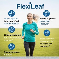 FlexiLeaf Blood Sugar Support Supplement Capsules Glucose Natural 1 Pack 60Ct