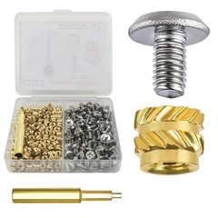 200Pcs Threaded Inserts Bolt Set 100pcs M3x4x5 Heat Set Insert Brass Nut with…
