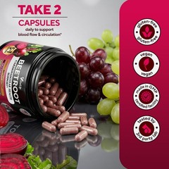 VitaUp Beet Root Capsules USA Made Beetroot Supplement for Normal Circulatio…