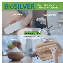 BioSILVER Ionic Colloidal Silver 20 PPM Liquid 2oz Nasal Spray by Thrival Labs