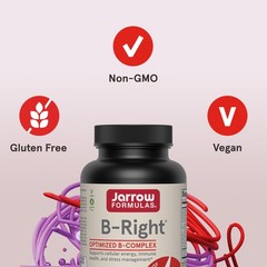 Jarrow Formulas B-Right Vitamin B Complex – 100 100 Count (Pack of 1), White