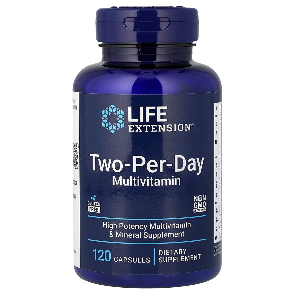 2 X Life Extension, Two-Per-Day Multivitamin, 120 Capsules