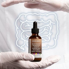 Improved Nutralis Black Walnut Wormwood Gut Cleans Digestive Health Supplement D