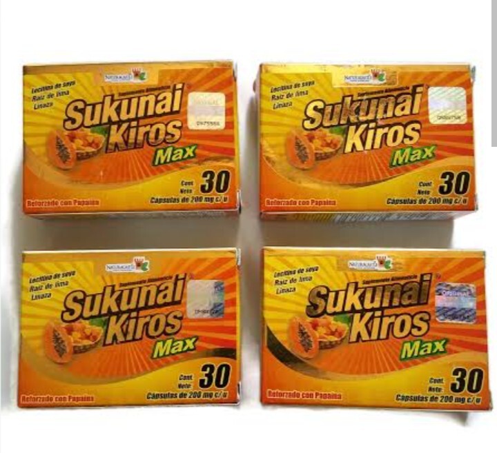 4 Pack Sukunai Kiros MAX Original 120 Cap 200mg Exp 2026 Up