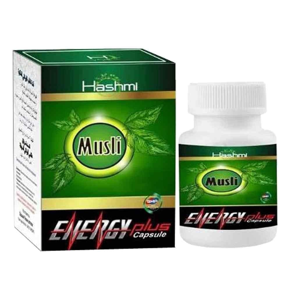 Ayurvedic Men’s Energy Supplement Hashmi Musli Energy Plus 20 Caps