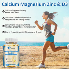 Calcium Magnesium Zinc with Vitamin D3 Strong For Bone Health Muscle Improvement
