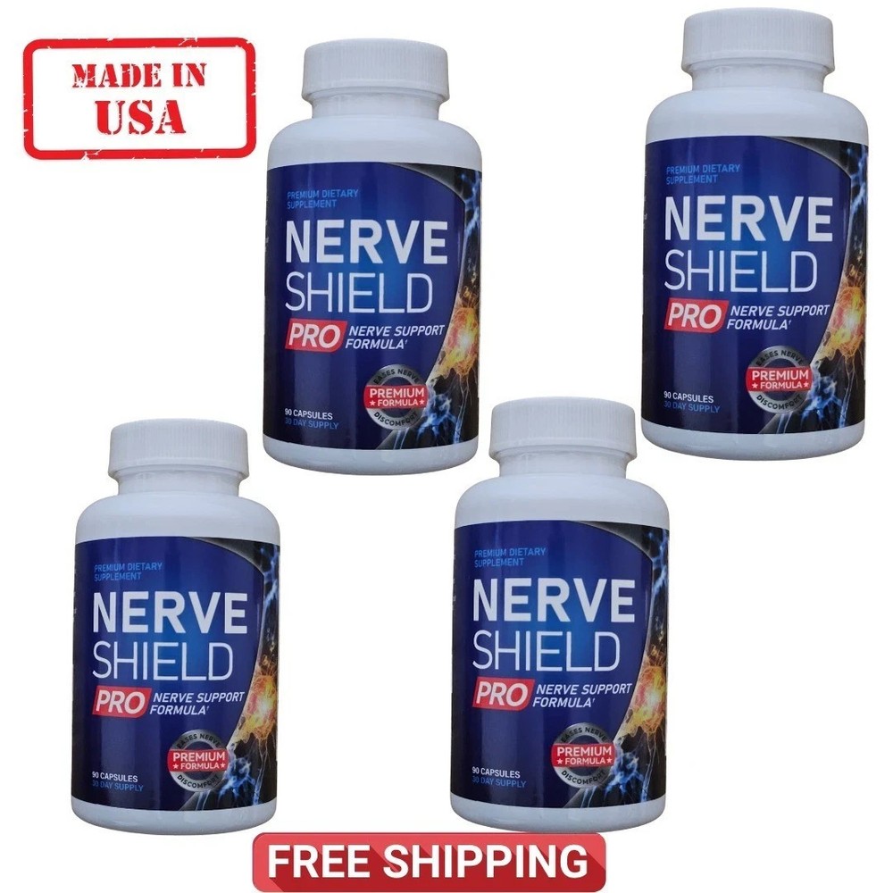 4 Pack Nerve Shield Pro Advanced New Formula Neuropathy Support