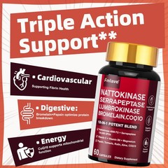 5 pack Nattokinase 4,000 FU – Heart & Cardiovascular Health, Circulatory Support