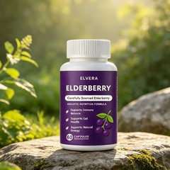 Advanced Elvera Elderberry Gut Support Complex – Organic Black Elderberry Soft C