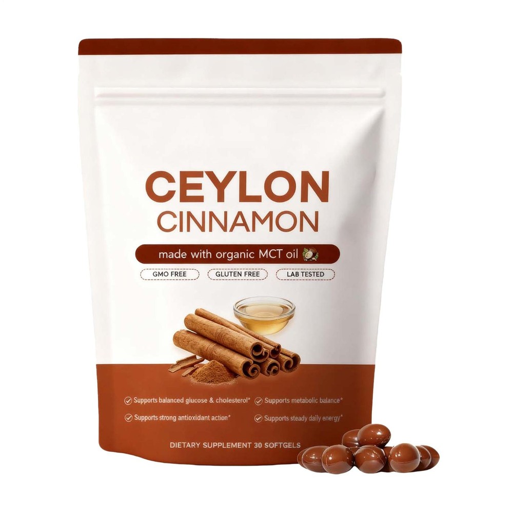 Ceylon Cinnamon Softgels, Ceylon Cinnamon Soft Gels 7200Mg Equivalent with Mct O