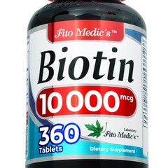 Biotin 10000mcg High Absorption Biotin Supplement Hair Skin Nails 360 Tablets