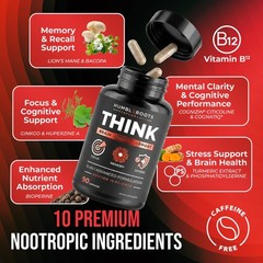 AllNatural Brain Supplement for Memory and Focus CaffeineFree LongTerm Cogni…