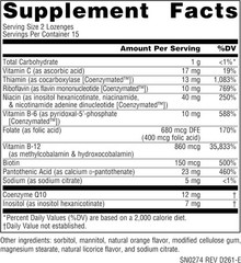 Coenzymate B Complex Lozenges – Orange Flavored Energy Support