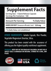 blood pressure lowering supplement – DANDELION ROOT – dandelion root extract 1B