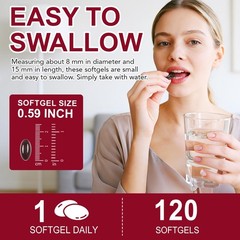 Natural Astaxanthin 24mg Softgels | 120 Count | Antioxidant for Eye, Skin & Join