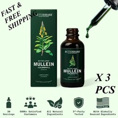 NEW Mullein Leaf & Chlorophyll Drops for Lung Detox & Mucus Cleanse – 30Servings