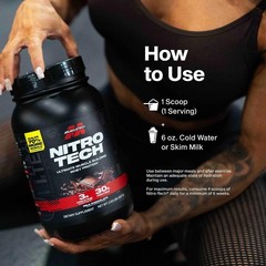 MuscleTech Nitro-Tech Whey Protein Powder Vanilla Cream 2.2 lb