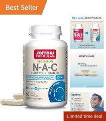 Liver Health Support with N-A-C 500mg – Antioxidant Power in 60 Veggie Capsules