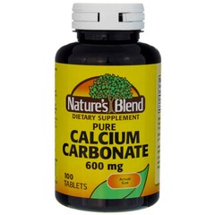 Nature’s Blend Calcium Carbonate Tablets, 600 mg, 100 Ct