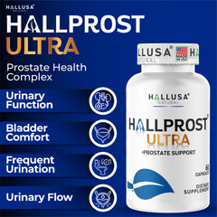 HALLPROST ULTRA 180 ct + Free HALLVIGOR 60 ct | Prostate Health Complex, 240 ct