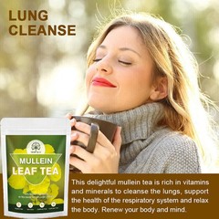 150Packs Mullein Leaf Tea Bags – Lung Cleanse Detox Herbal Enhance Immunity